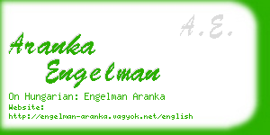 aranka engelman business card